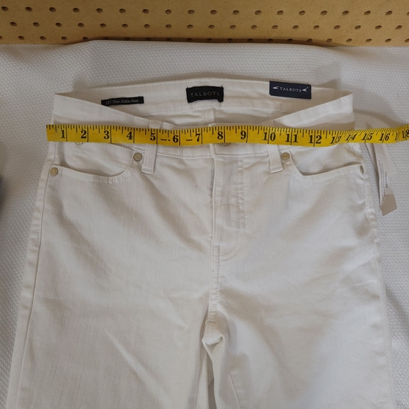 NWT TALBOTS SLIM WHITE ANKLE JEANS SIZE 2P - Picture 10 of 13